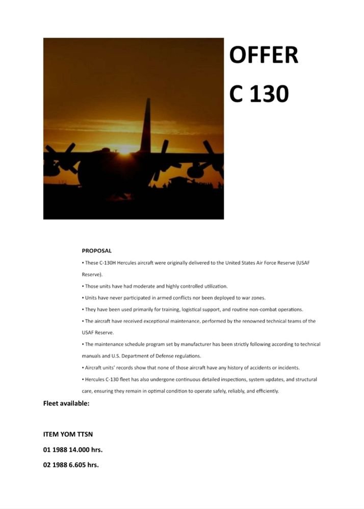 Aviones C-130 Hércules